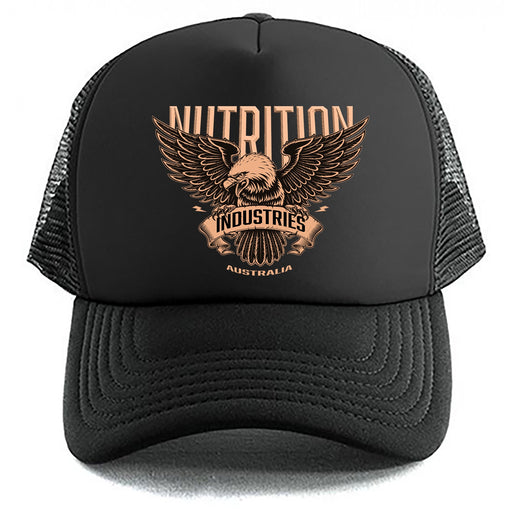 Vintage Eagle Black Caps - Nutrition Industries Australia