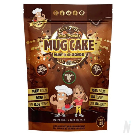 MUG CAKE 6 X 50G PACK (2 X MINT, 2 X CARAMEL HONEYCOMB, 2 X DOUBLE CHOC) - Nutrition Industries Australia