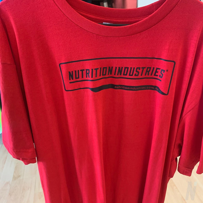 Black and Red Nutrition industries Shirt - Nutrition Industries Australia