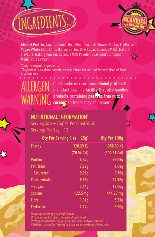 Macro Mike- Blondies - Nutrition Industries Australia
